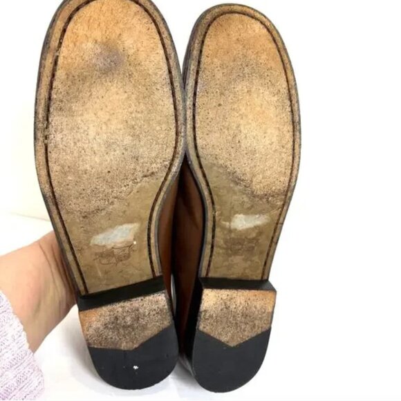 Cole Haan Men's Brown Woven Leather Tassel Loafers - Sz 11 - Picture 6 of 7